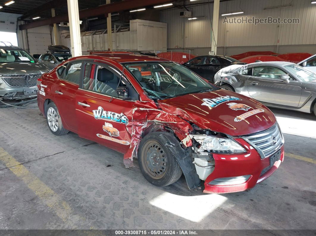 2015 Nissan Sentra Fe+ S/s/sl/sr/sv Red vin: 3N1AB7AP8FL656691