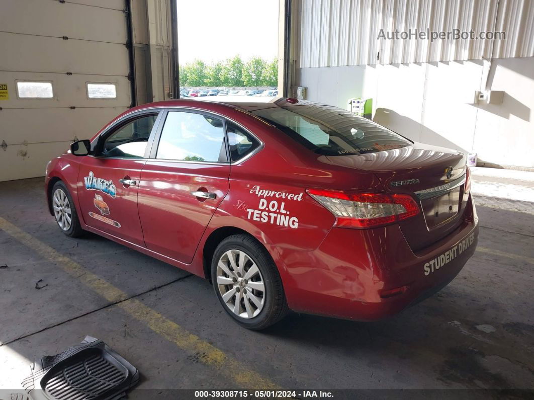 2015 Nissan Sentra Fe+ S/s/sl/sr/sv Red vin: 3N1AB7AP8FL656691