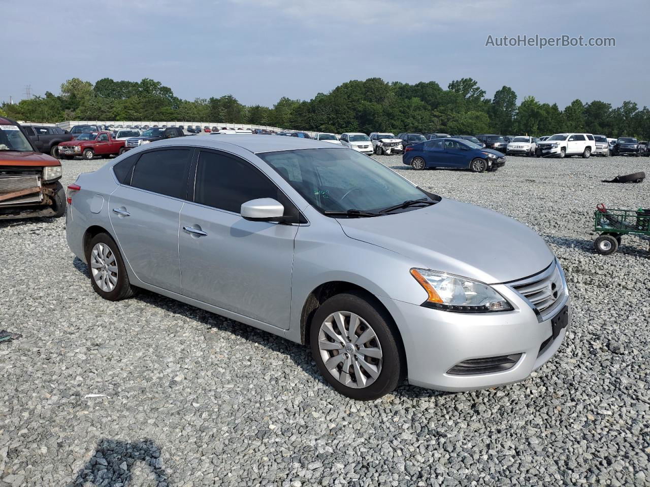 2015 Nissan Sentra S Silver vin: 3N1AB7AP8FL661034