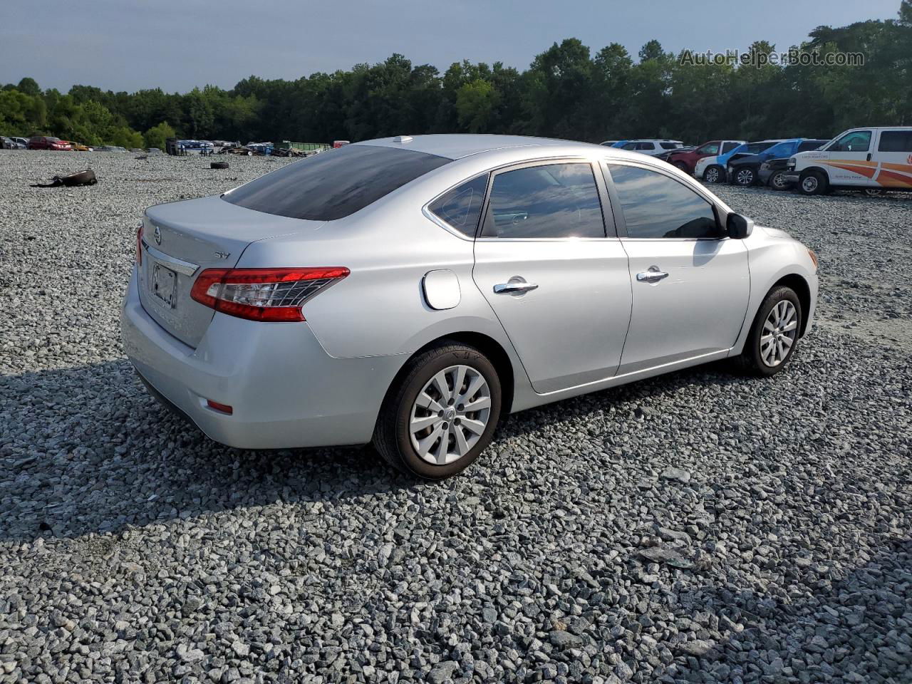 2015 Nissan Sentra S Silver vin: 3N1AB7AP8FL661034