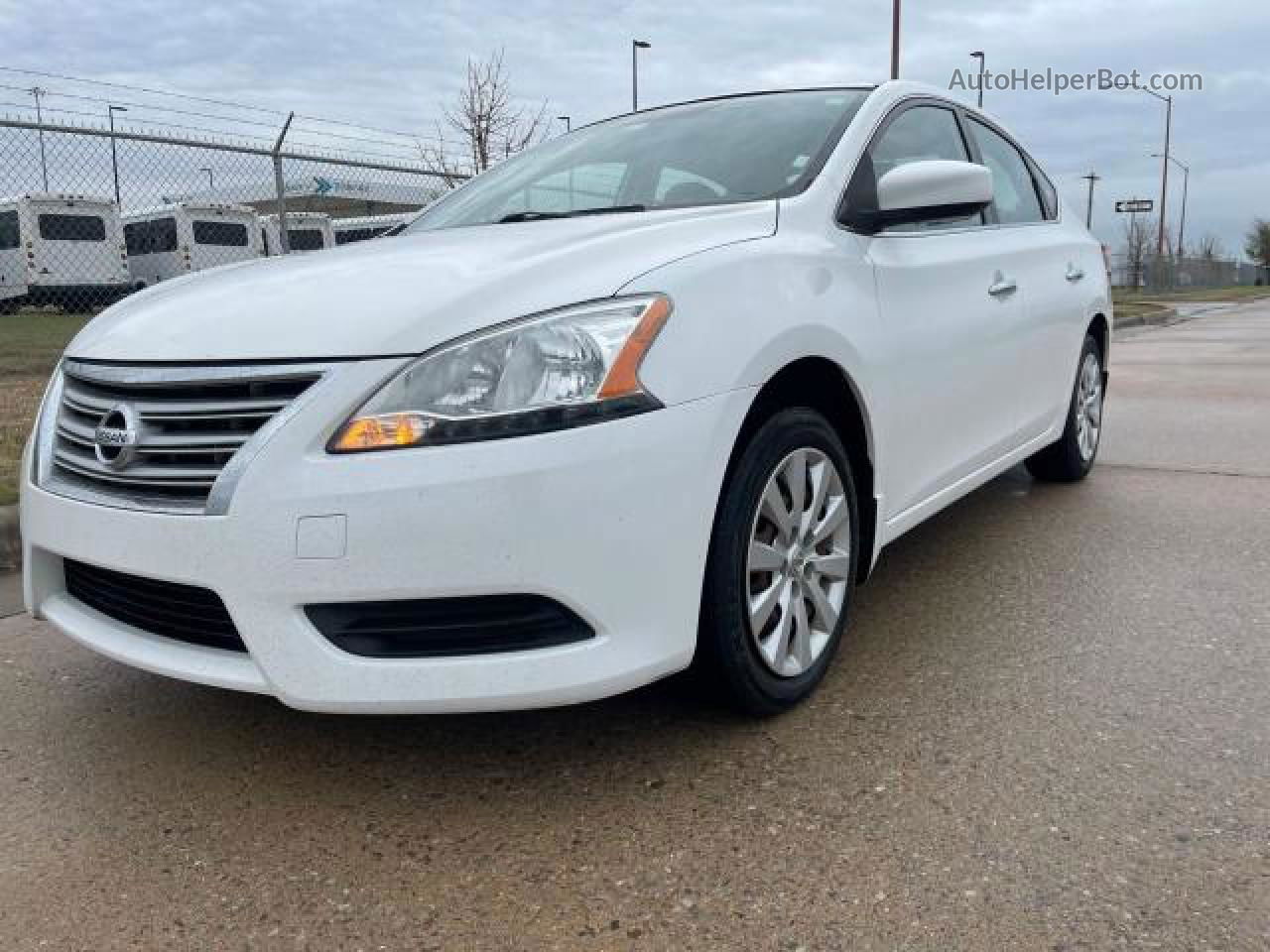 2015 Nissan Sentra S Белый vin: 3N1AB7AP8FL672003