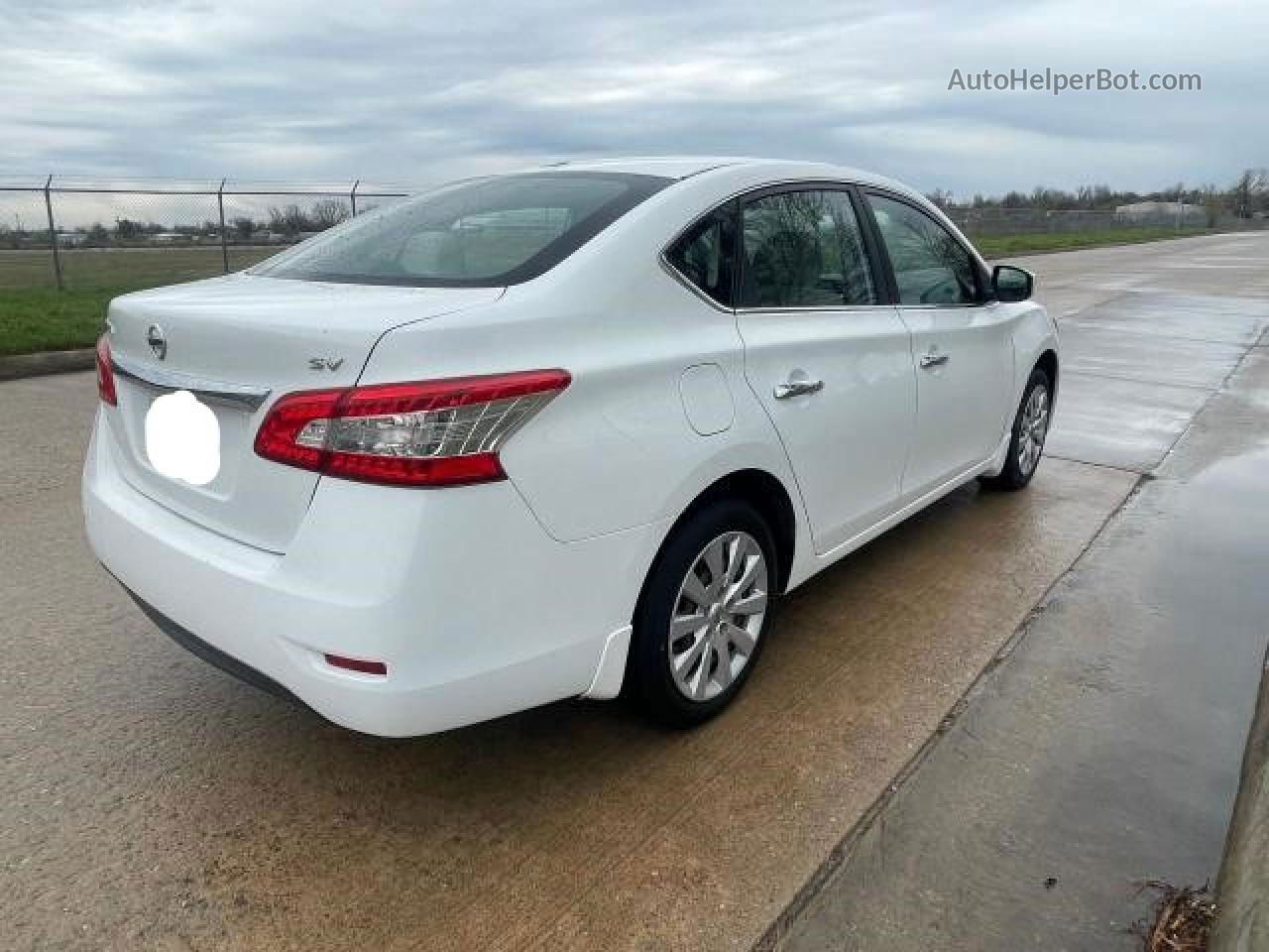 2015 Nissan Sentra S Белый vin: 3N1AB7AP8FL672003