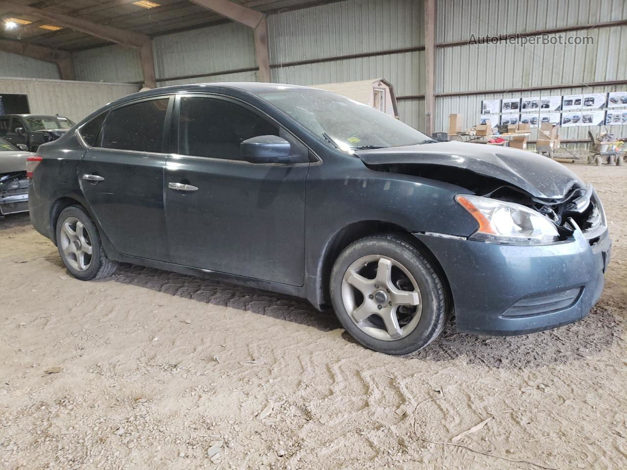 2015 Nissan Sentra S Серый vin: 3N1AB7AP8FL685284