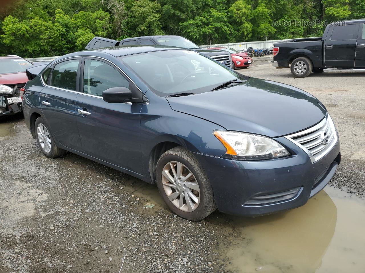 2015 Nissan Sentra S Blue vin: 3N1AB7AP8FY274003