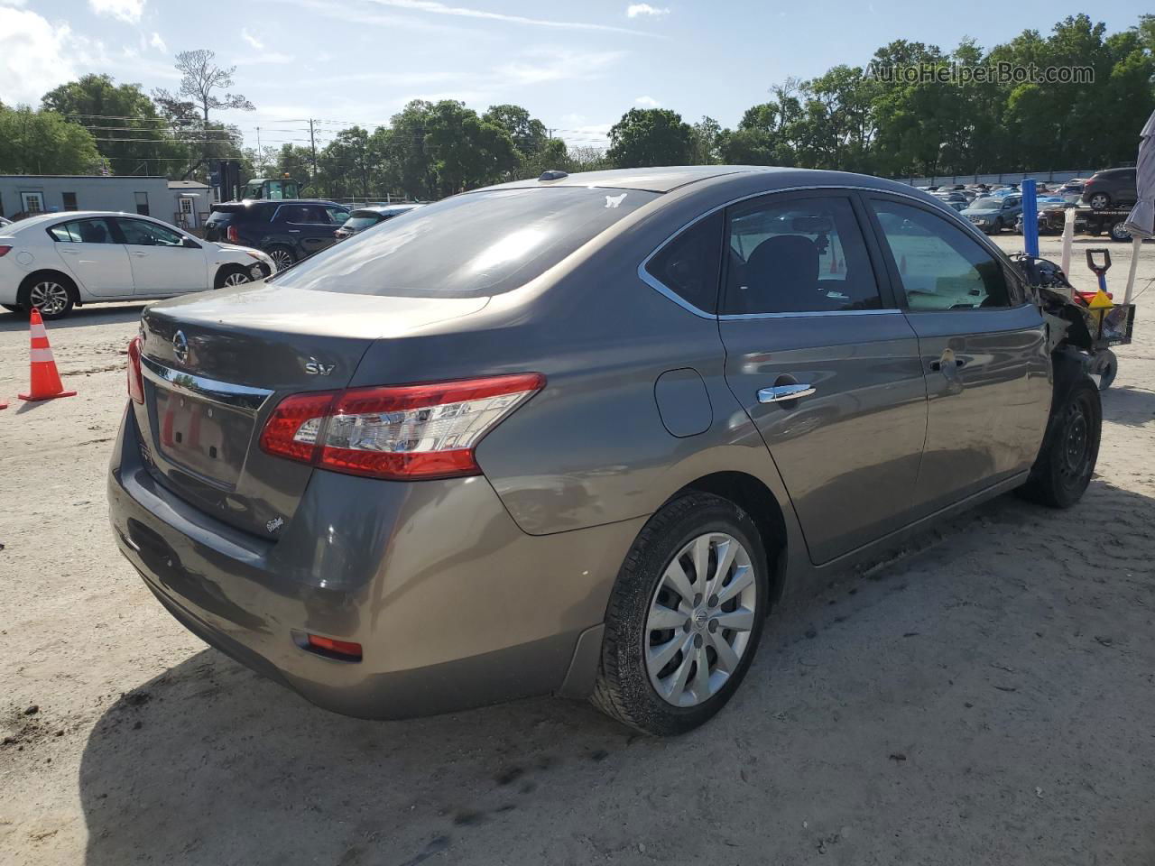 2015 Nissan Sentra S Gray vin: 3N1AB7AP8FY317609