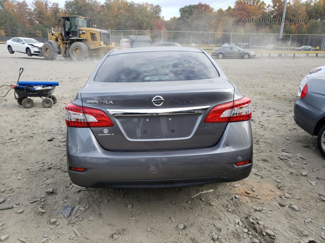 2015 Nissan Sentra S Gray vin: 3N1AB7AP8FY322390