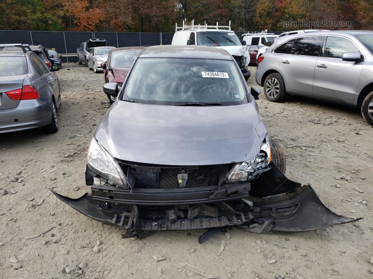 2015 Nissan Sentra S Gray vin: 3N1AB7AP8FY322390