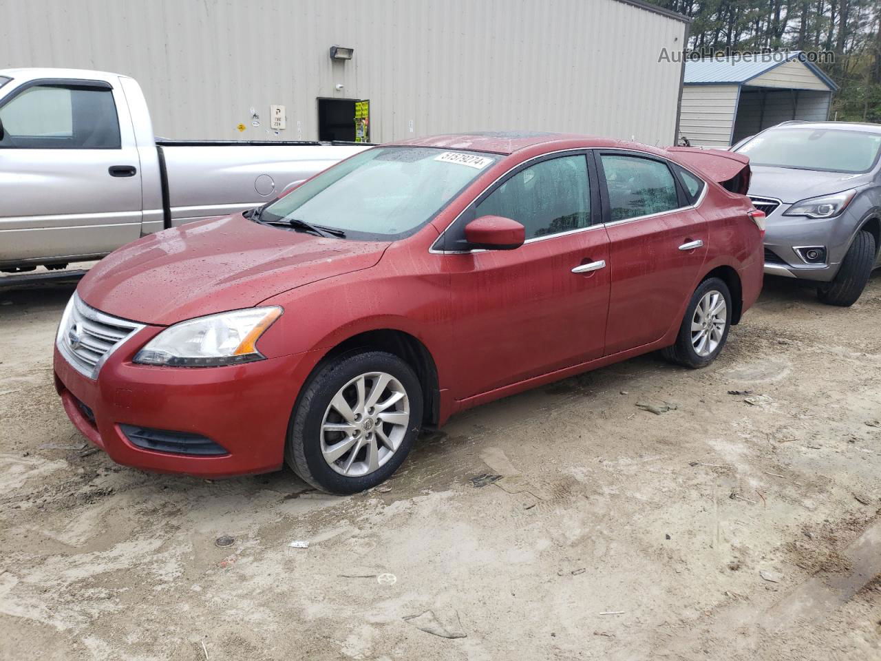 2015 Nissan Sentra S Red vin: 3N1AB7AP8FY337990