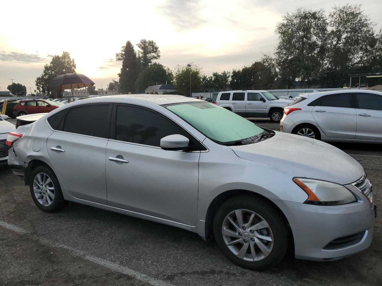 2015 Nissan Sentra S Silver vin: 3N1AB7AP8FY360606