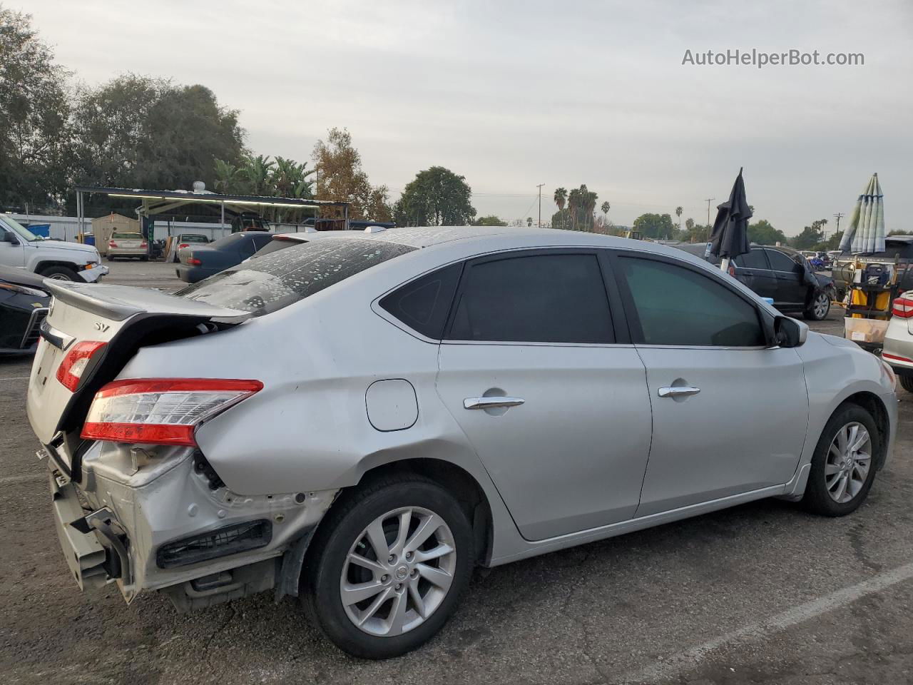 2015 Nissan Sentra S Silver vin: 3N1AB7AP8FY360606