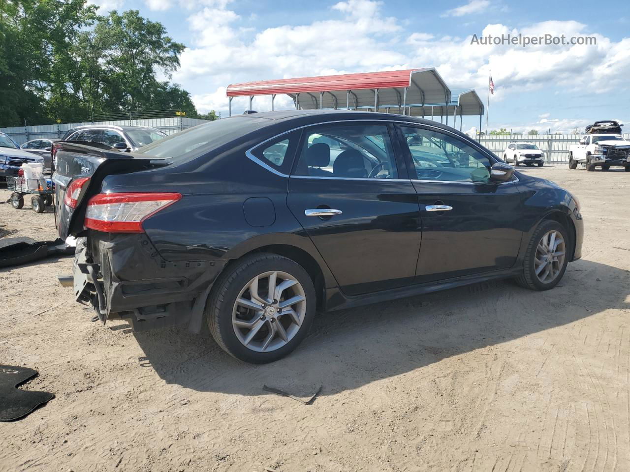 2015 Nissan Sentra S Black vin: 3N1AB7AP8FY361013