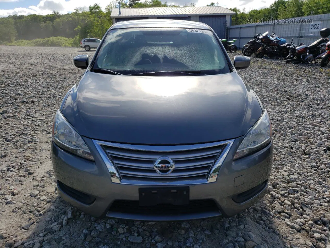 2015 Nissan Sentra S Серый vin: 3N1AB7AP8FY377938