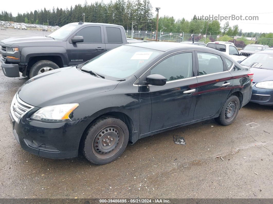 2015 Nissan Sentra S Черный vin: 3N1AB7AP8FY378006