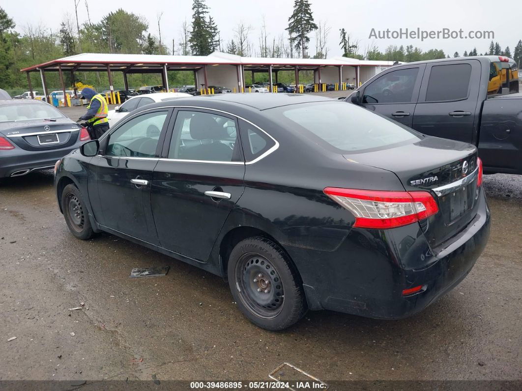 2015 Nissan Sentra S Black vin: 3N1AB7AP8FY378006