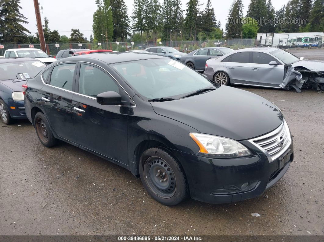 2015 Nissan Sentra S Черный vin: 3N1AB7AP8FY378006