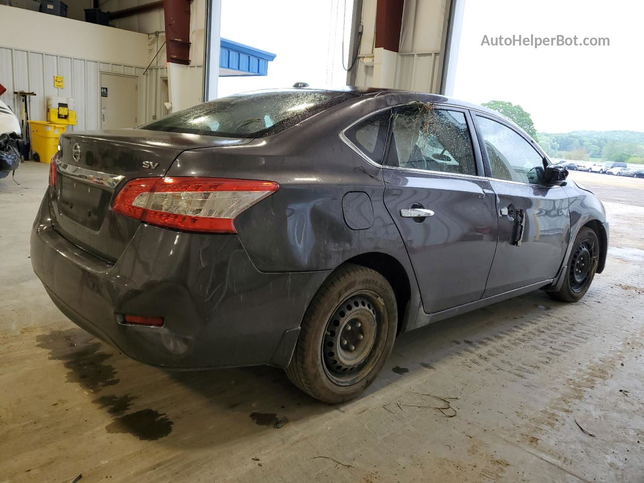 2015 Nissan Sentra S Серый vin: 3N1AB7AP8FY383707