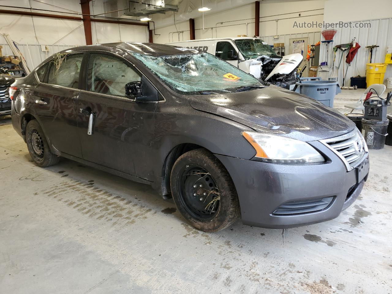 2015 Nissan Sentra S Gray vin: 3N1AB7AP8FY383707