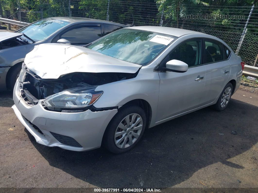 2016 Nissan Sentra Fe+ S/s/sl/sr/sv Silver vin: 3N1AB7AP8GL638144