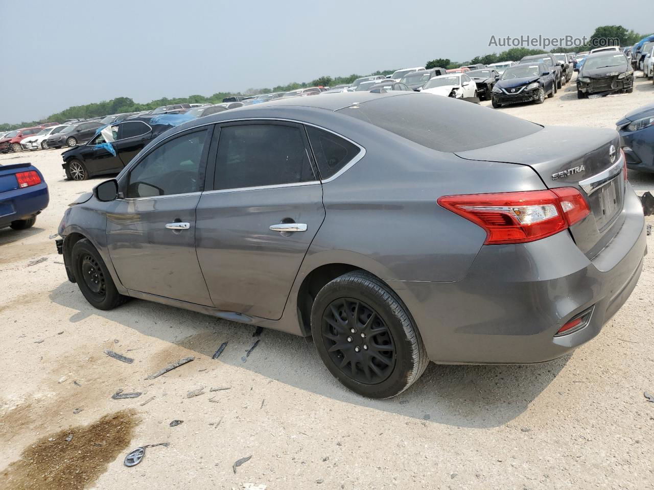 2016 Nissan Sentra S Gray vin: 3N1AB7AP8GL656675