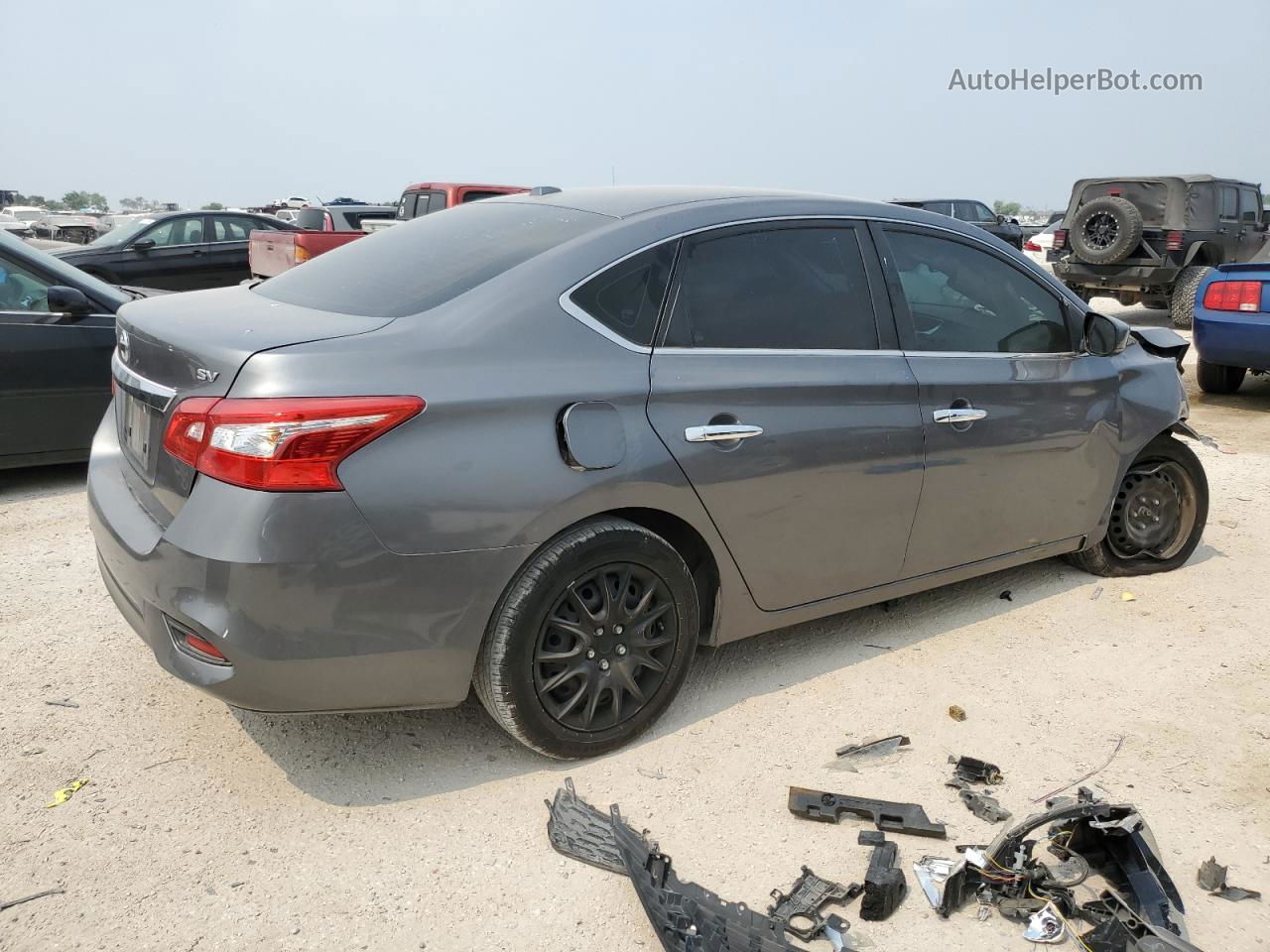 2016 Nissan Sentra S Gray vin: 3N1AB7AP8GL656675