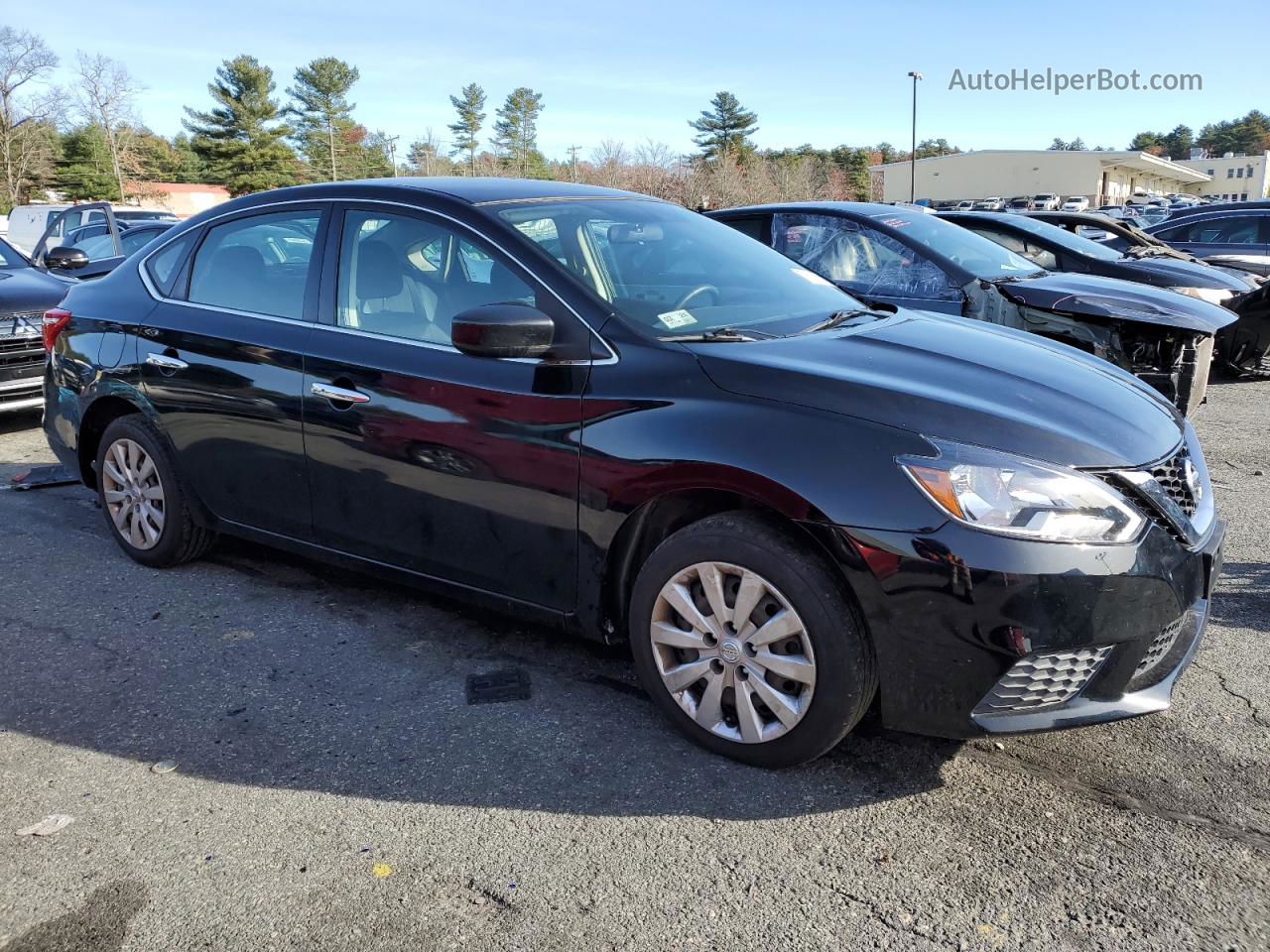 2016 Nissan Sentra S Black vin: 3N1AB7AP8GL666039