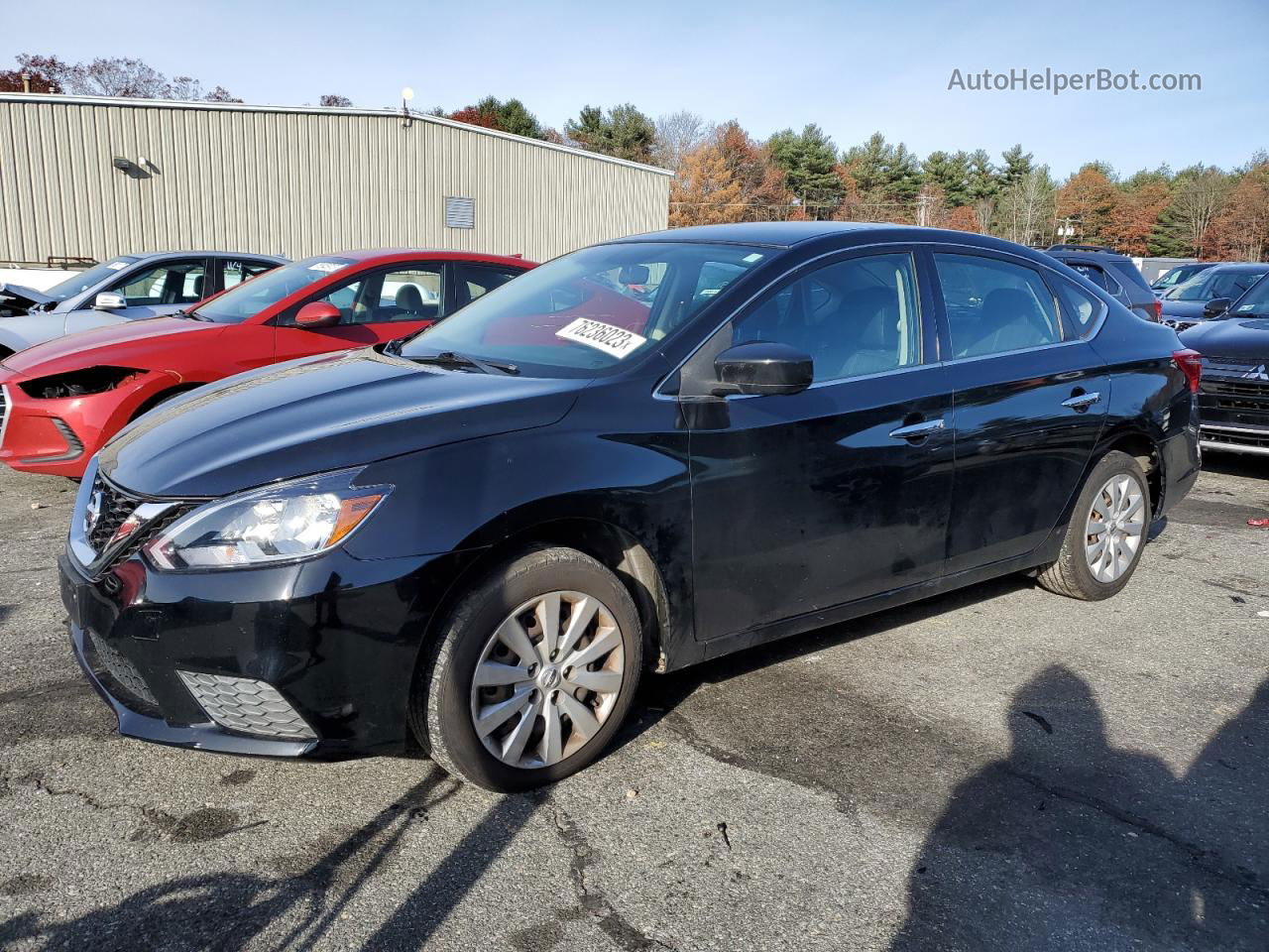 2016 Nissan Sentra S Black vin: 3N1AB7AP8GL666039