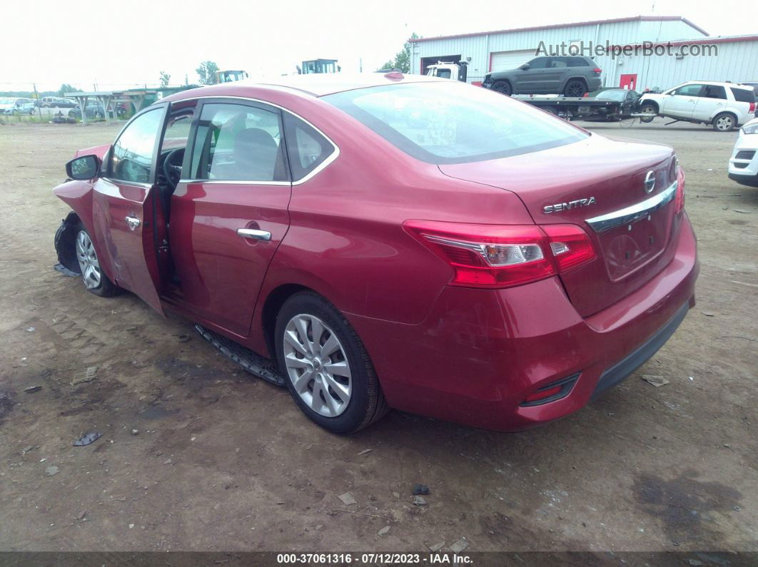 2016 Nissan Sentra Sv Red vin: 3N1AB7AP8GL680149