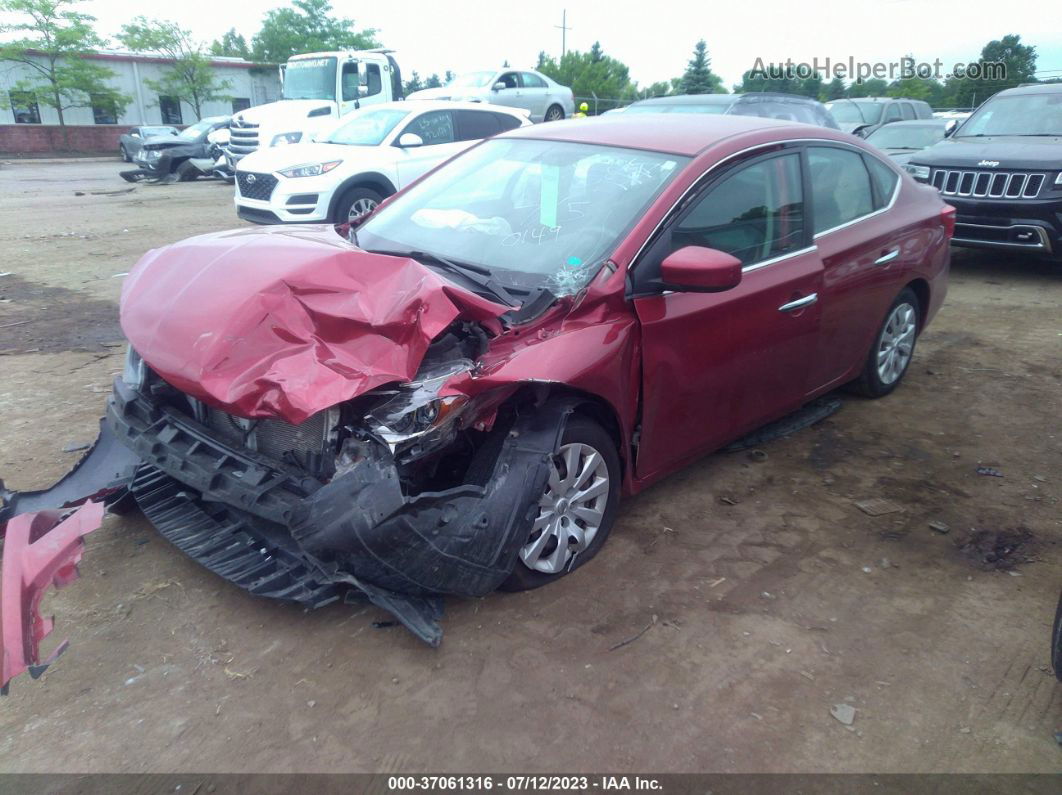 2016 Nissan Sentra Sv Red vin: 3N1AB7AP8GL680149