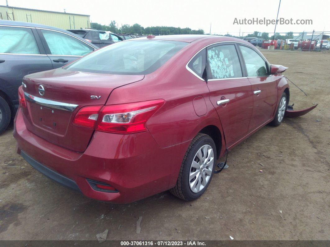 2016 Nissan Sentra Sv Red vin: 3N1AB7AP8GL680149