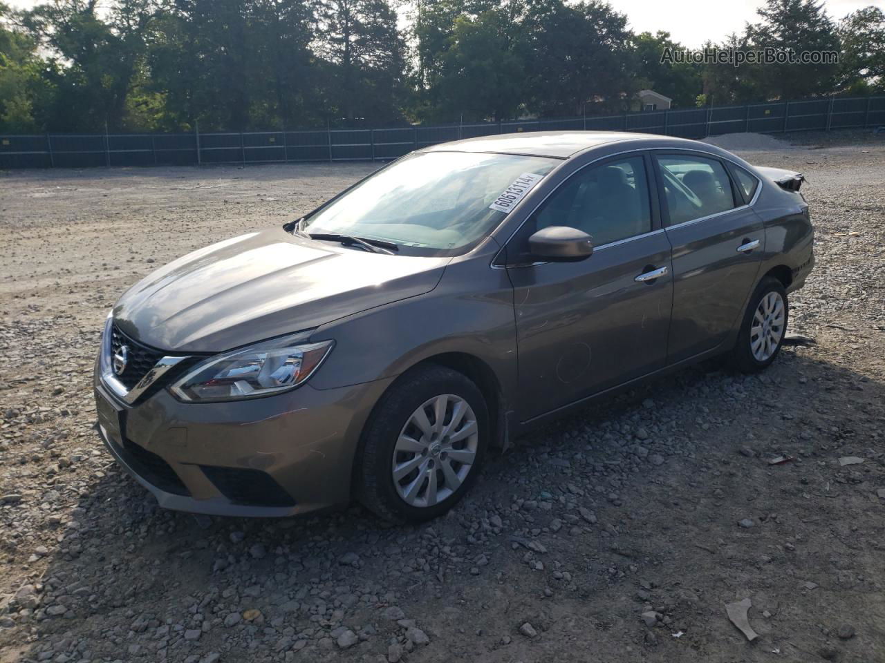 2016 Nissan Sentra S Gray vin: 3N1AB7AP8GL681205