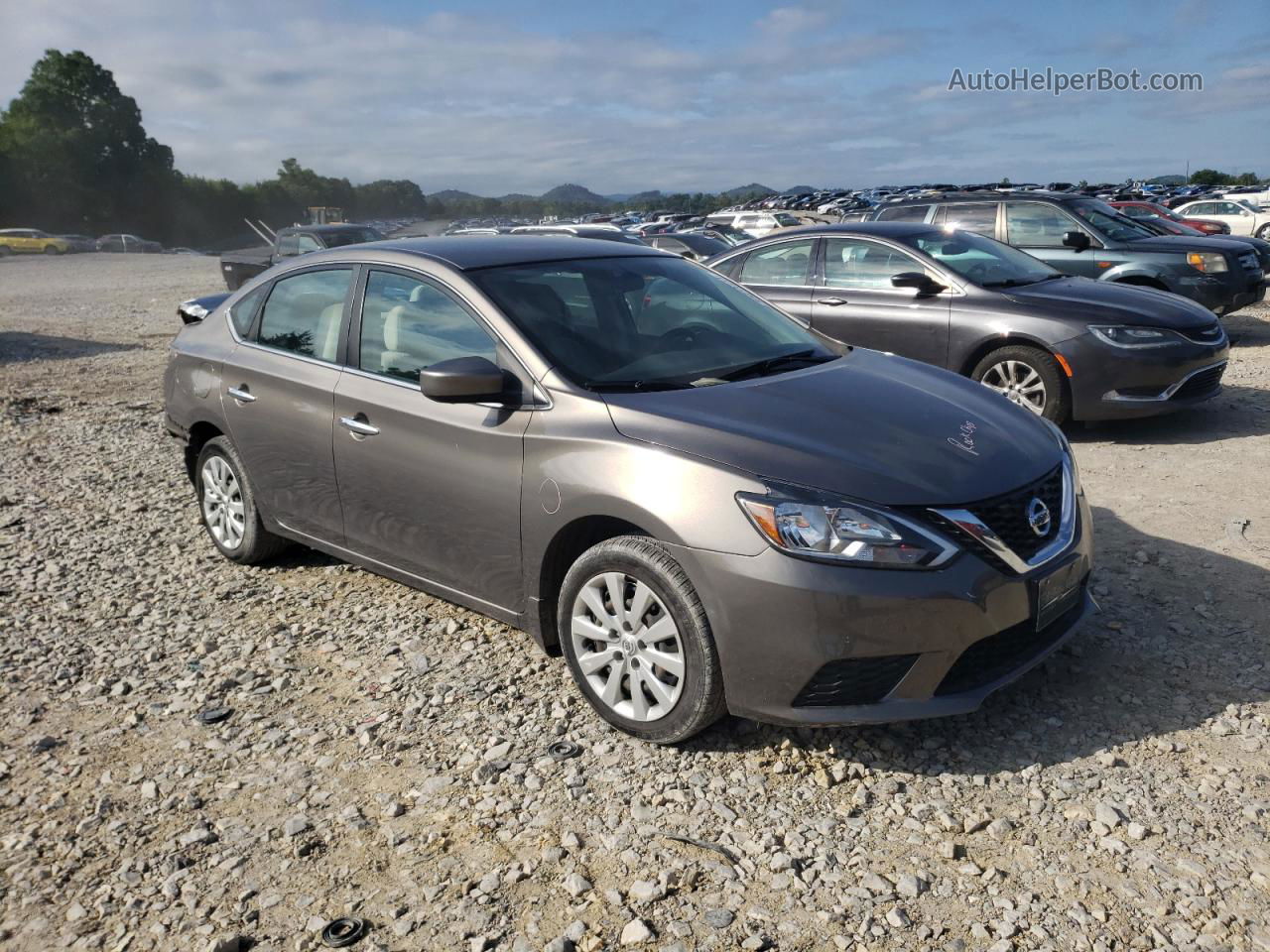 2016 Nissan Sentra S Gray vin: 3N1AB7AP8GL681205