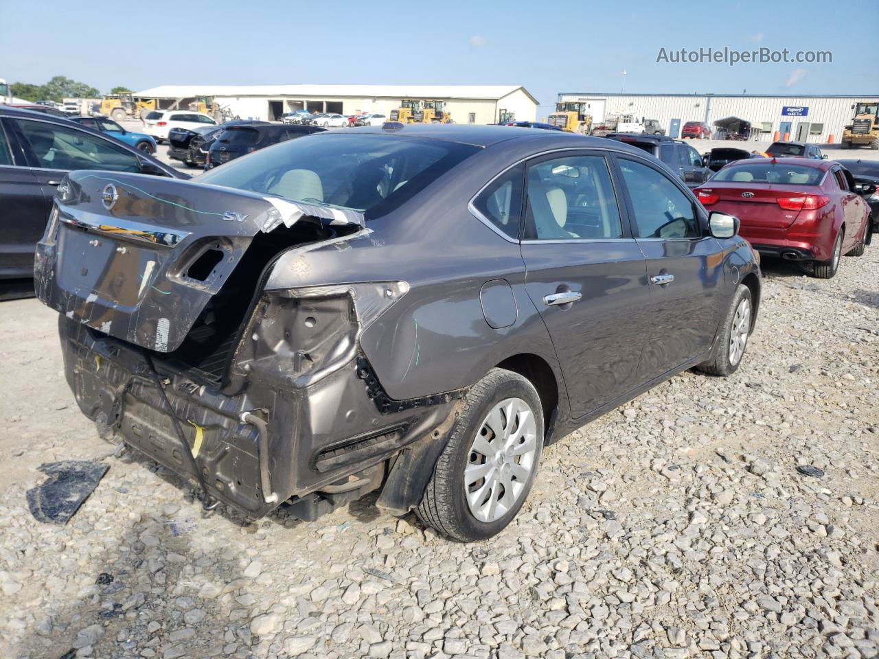 2016 Nissan Sentra S Gray vin: 3N1AB7AP8GL681205