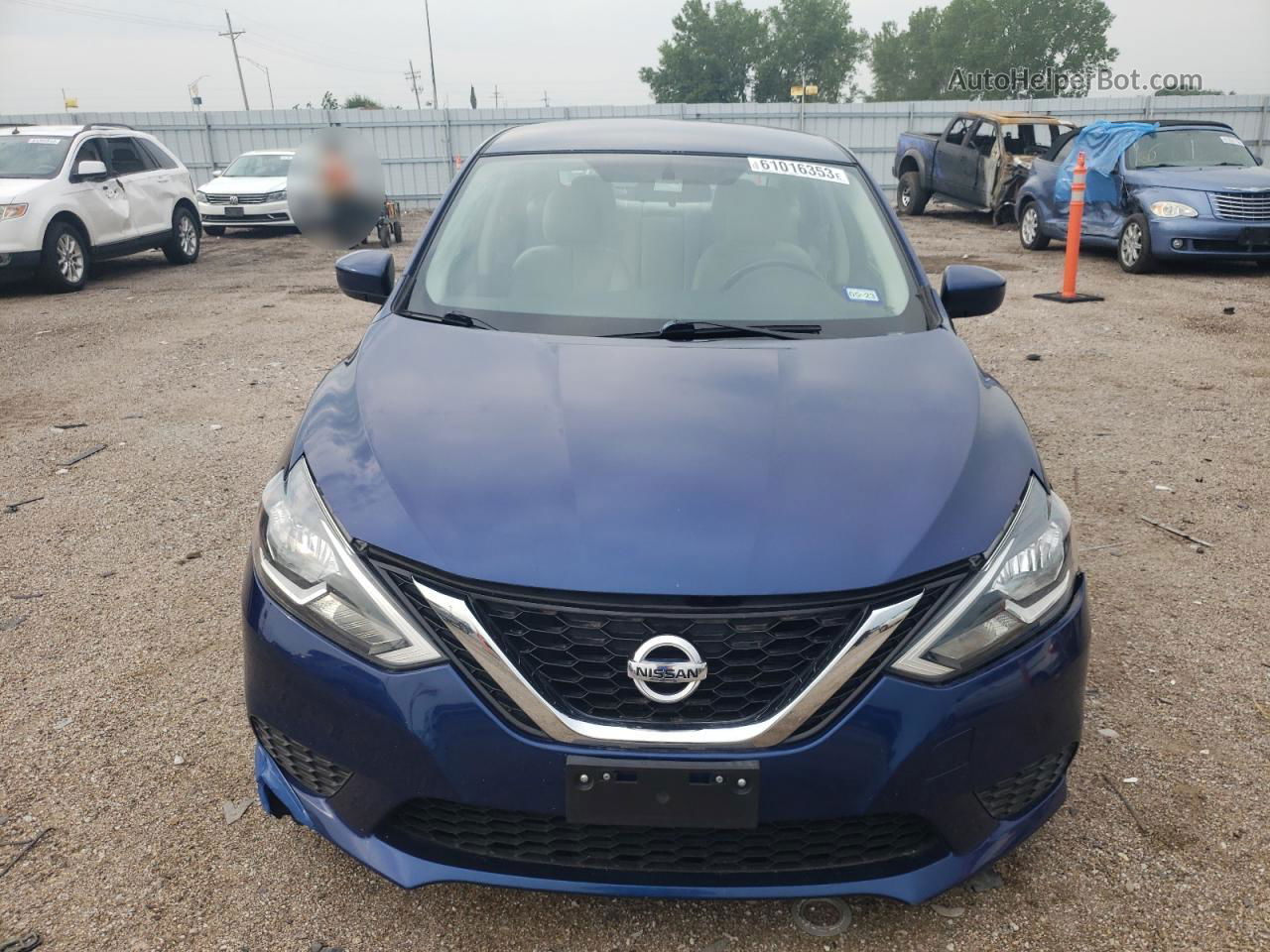 2016 Nissan Sentra S Синий vin: 3N1AB7AP8GY247966