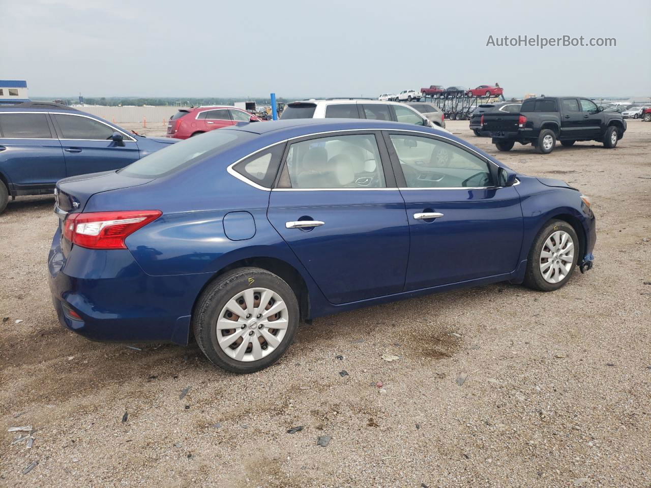 2016 Nissan Sentra S Синий vin: 3N1AB7AP8GY247966