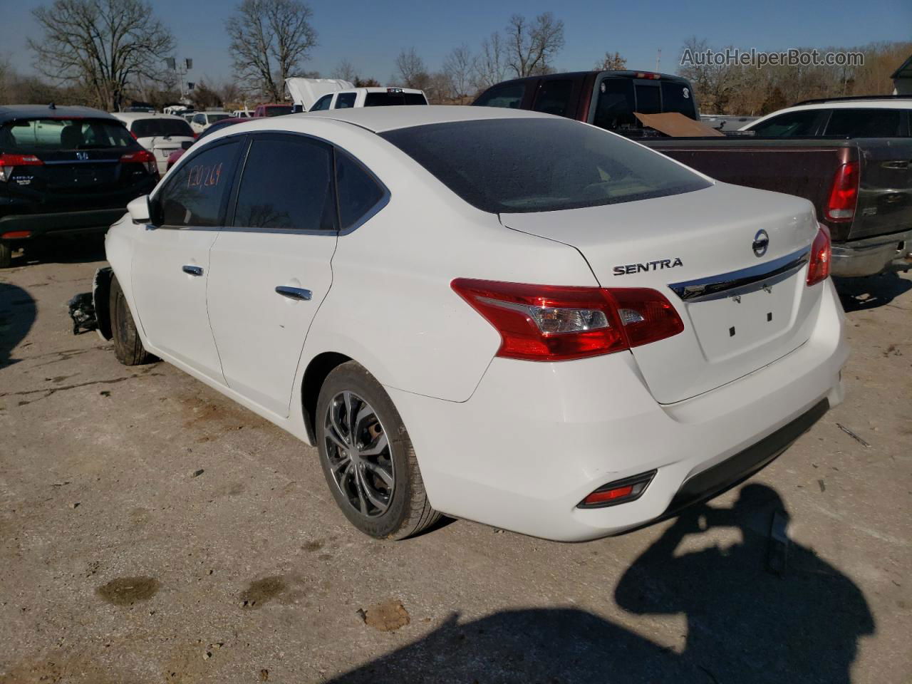 2016 Nissan Sentra S White vin: 3N1AB7AP8GY251628