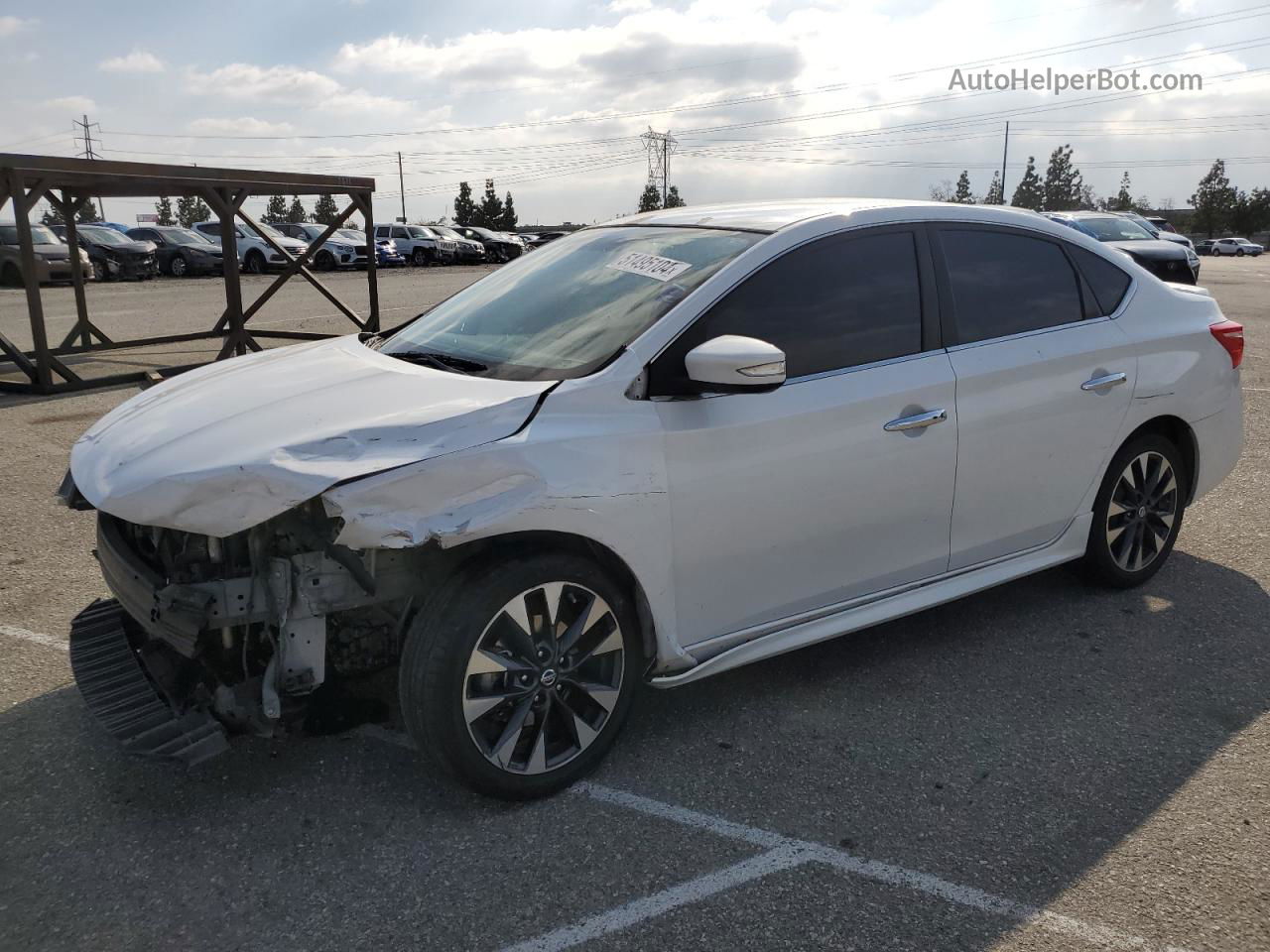 2016 Nissan Sentra S White vin: 3N1AB7AP8GY251743