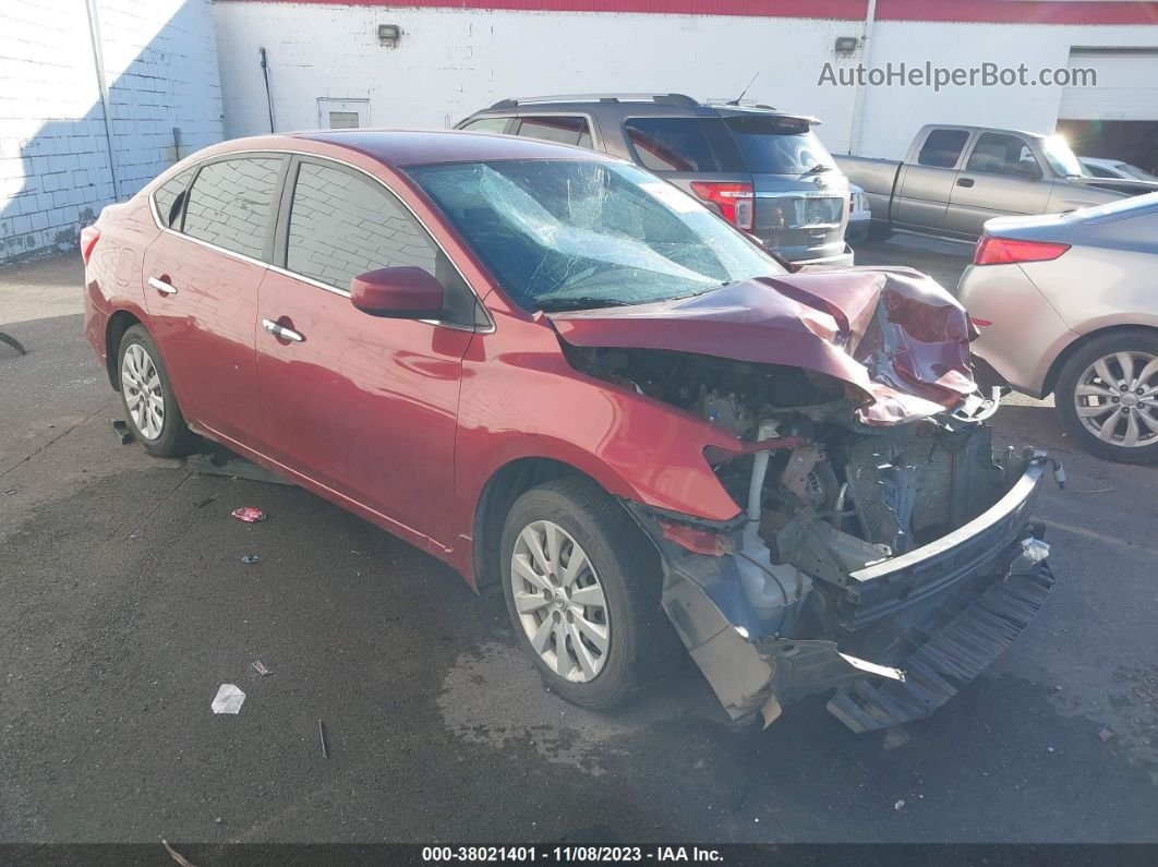 2016 Nissan Sentra Sv Red vin: 3N1AB7AP8GY256392