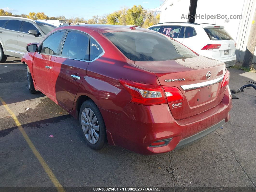 2016 Nissan Sentra Sv Red vin: 3N1AB7AP8GY256392