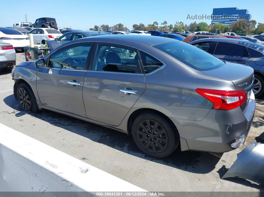 2016 Nissan Sentra S Серый vin: 3N1AB7AP8GY261432