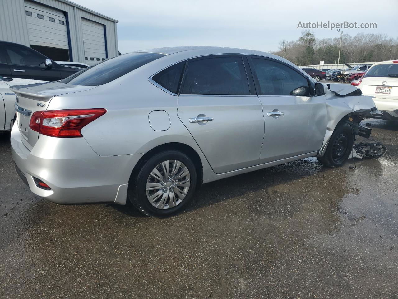 2016 Nissan Sentra S Серебряный vin: 3N1AB7AP8GY269787