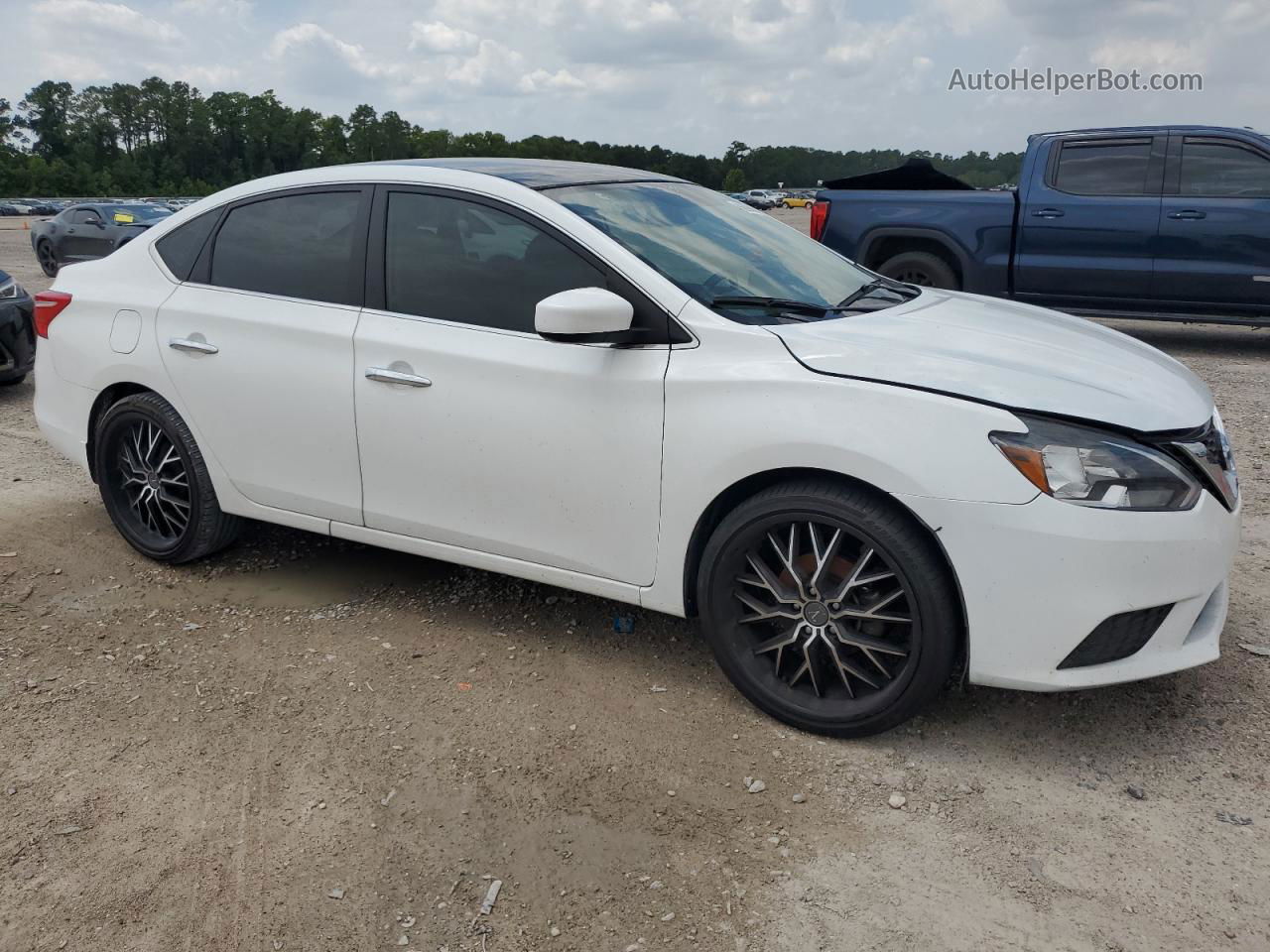 2016 Nissan Sentra S White vin: 3N1AB7AP8GY288629