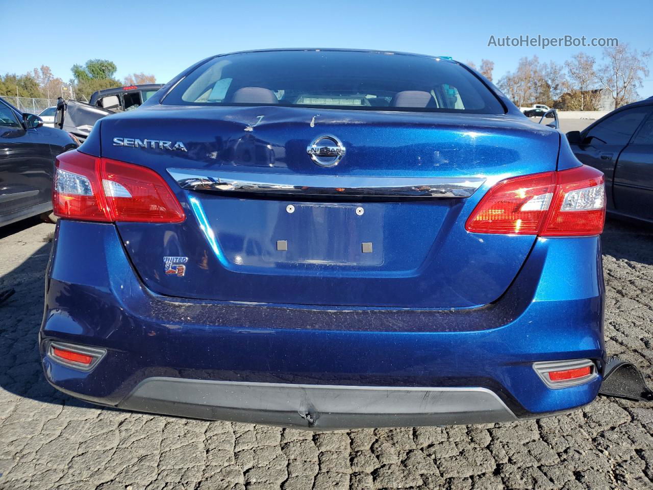 2016 Nissan Sentra S Blue vin: 3N1AB7AP8GY329809