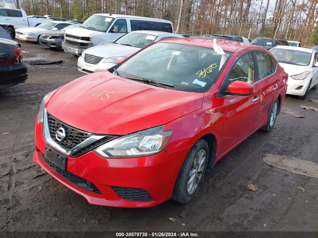 2018 Nissan Sentra Sv Red vin: 3N1AB7AP8JL617463