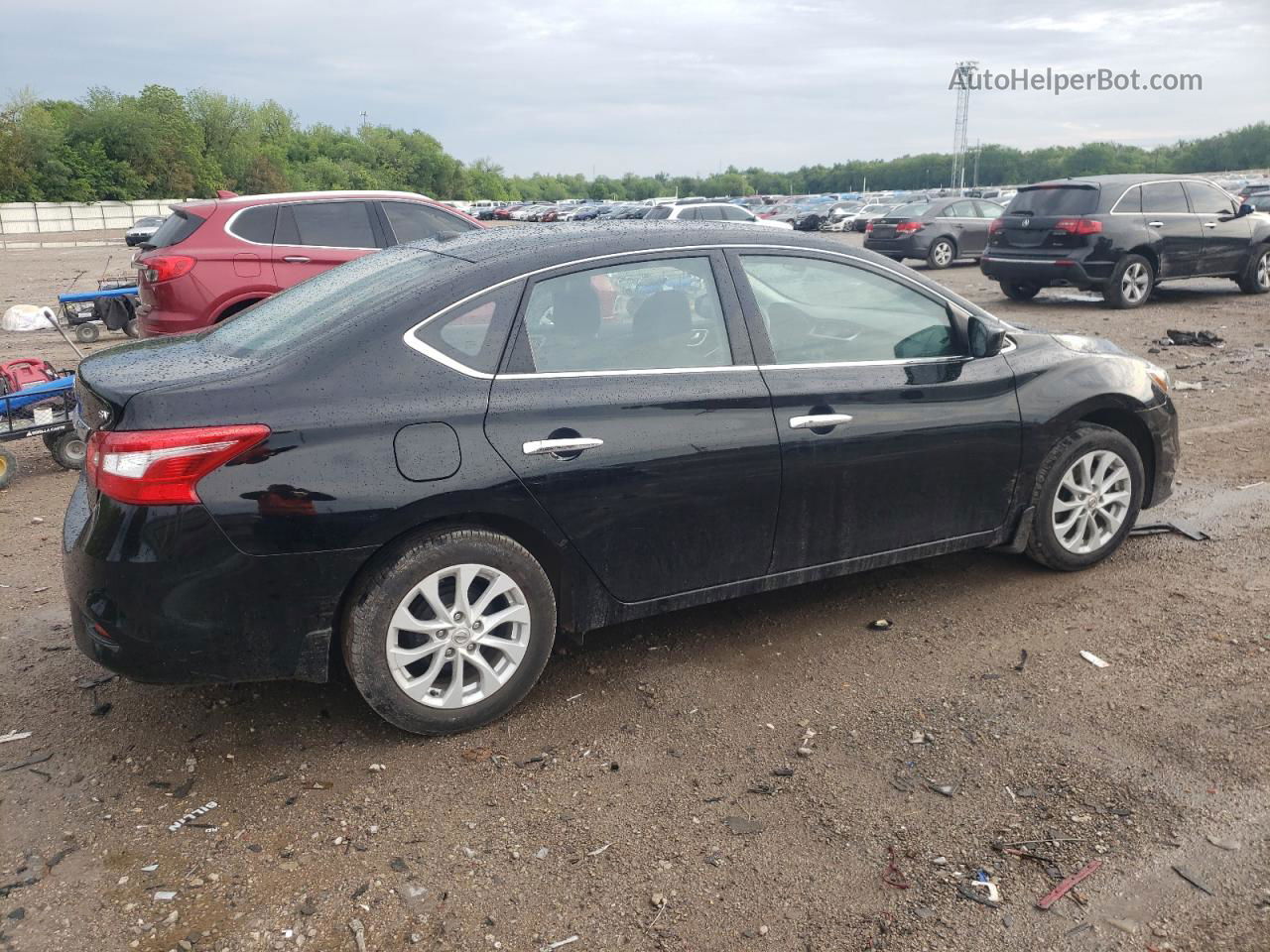 2018 Nissan Sentra S Black vin: 3N1AB7AP8JL623957