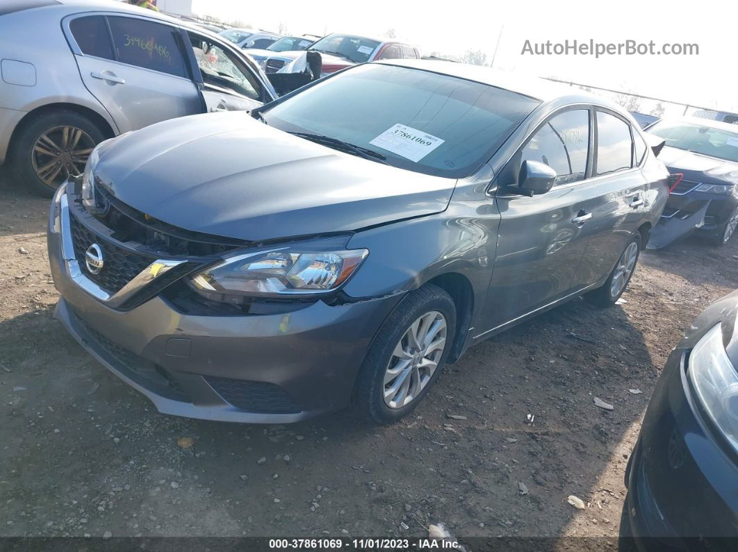 2018 Nissan Sentra Sv Gray vin: 3N1AB7AP8JL626955