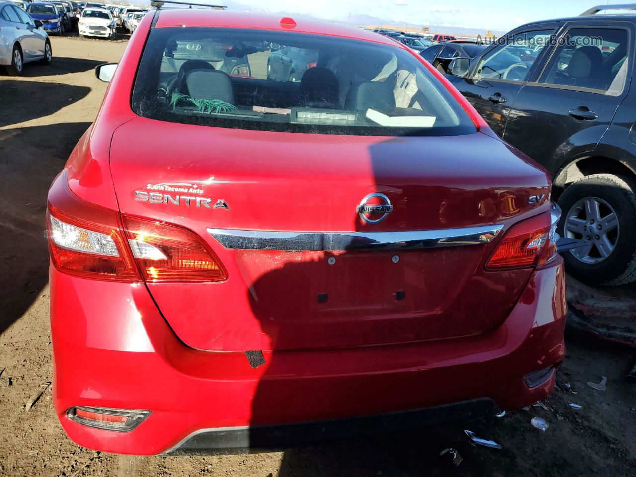 2018 Nissan Sentra S Red vin: 3N1AB7AP8JL648583