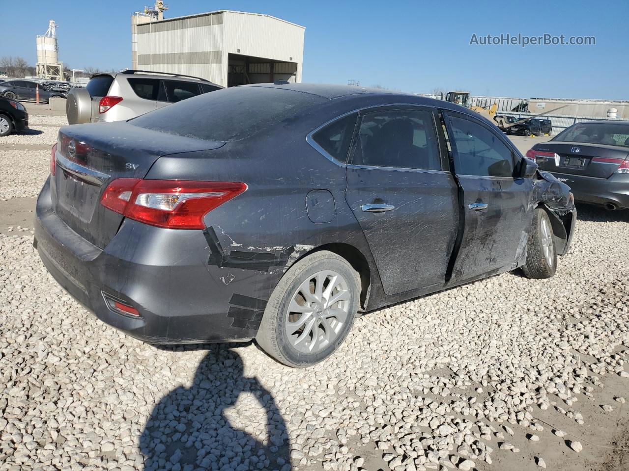 2018 Nissan Sentra S Gray vin: 3N1AB7AP8JL650124