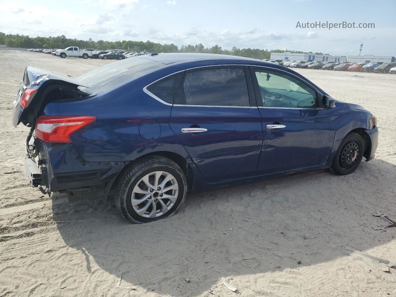 2018 Nissan Sentra S Blue vin: 3N1AB7AP8JL655601