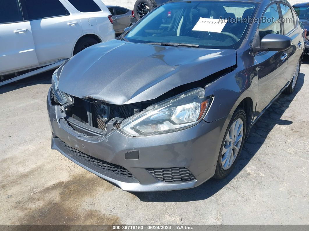 2018 Nissan Sentra Sv Gray vin: 3N1AB7AP8JL662063