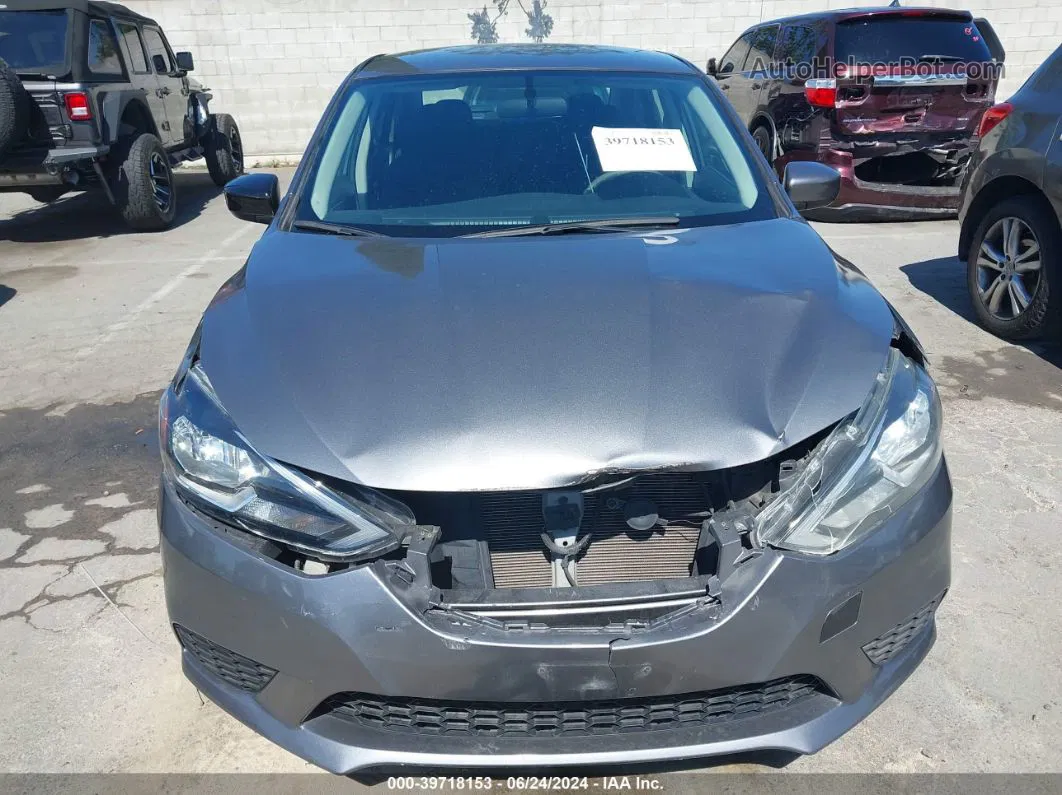 2018 Nissan Sentra Sv Серый vin: 3N1AB7AP8JL662063